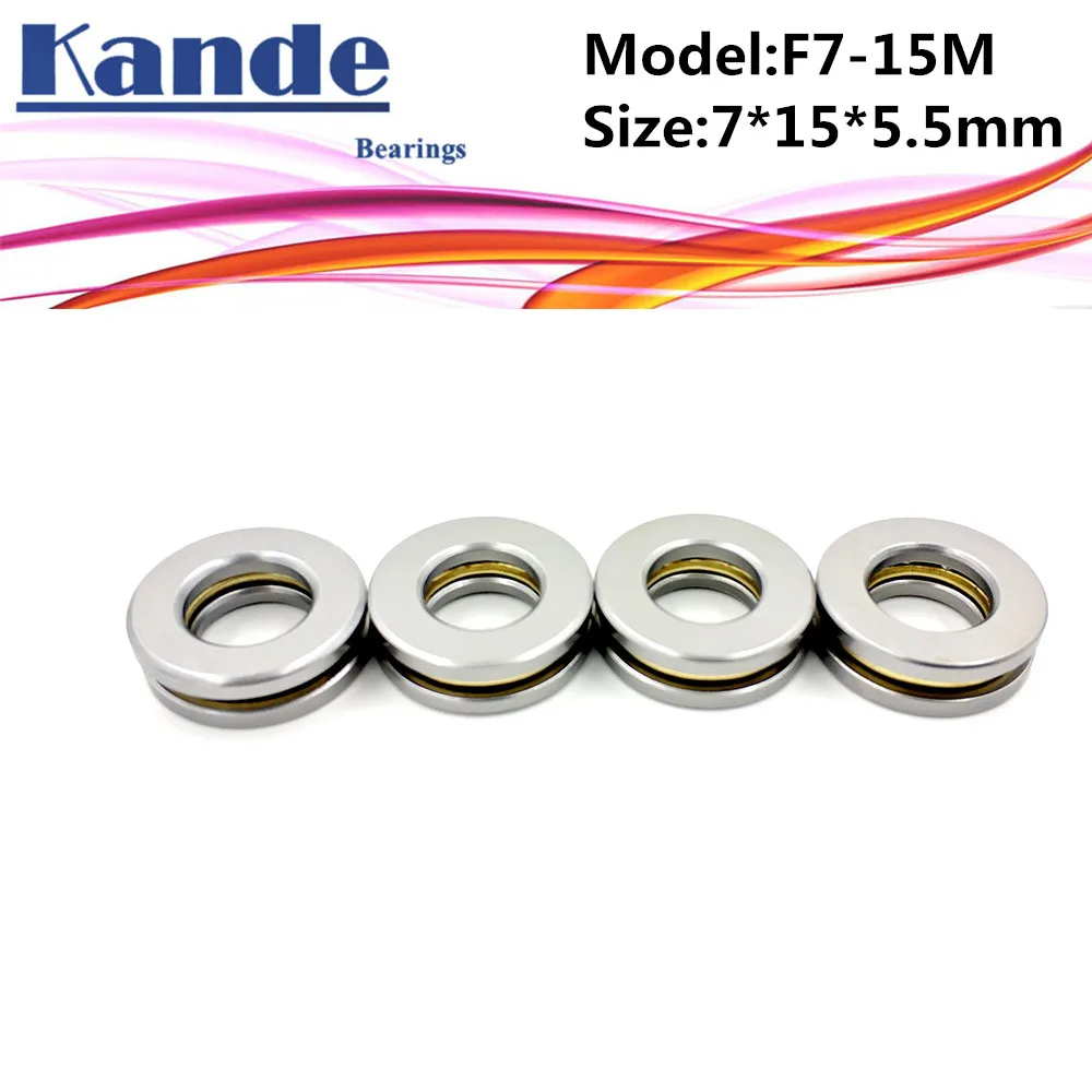 

4pcs F7-15M 7x 15 x 5mm F7-15 high quality Miniature planar bearing 7x15x5 mm Axial Ball Thrust Bearing