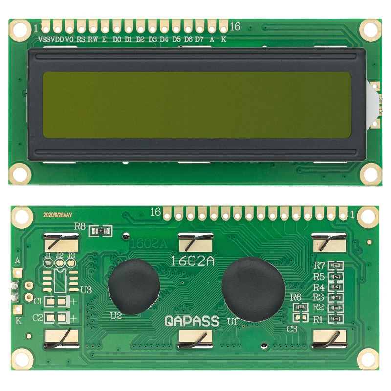 20pcs LCD1602 LCD monitor  16x2 Character LCD Display Module HD44780 Controller Blue/Yellow Green screen blacklight