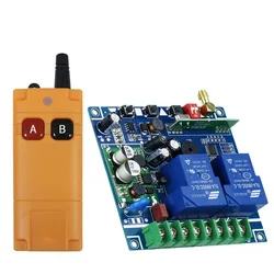 DC 12V  24V   48V 30A  relay 2CH RF Wireless Remote Control  Receiver   Transmitter  433mhz garage door  motor 3000m