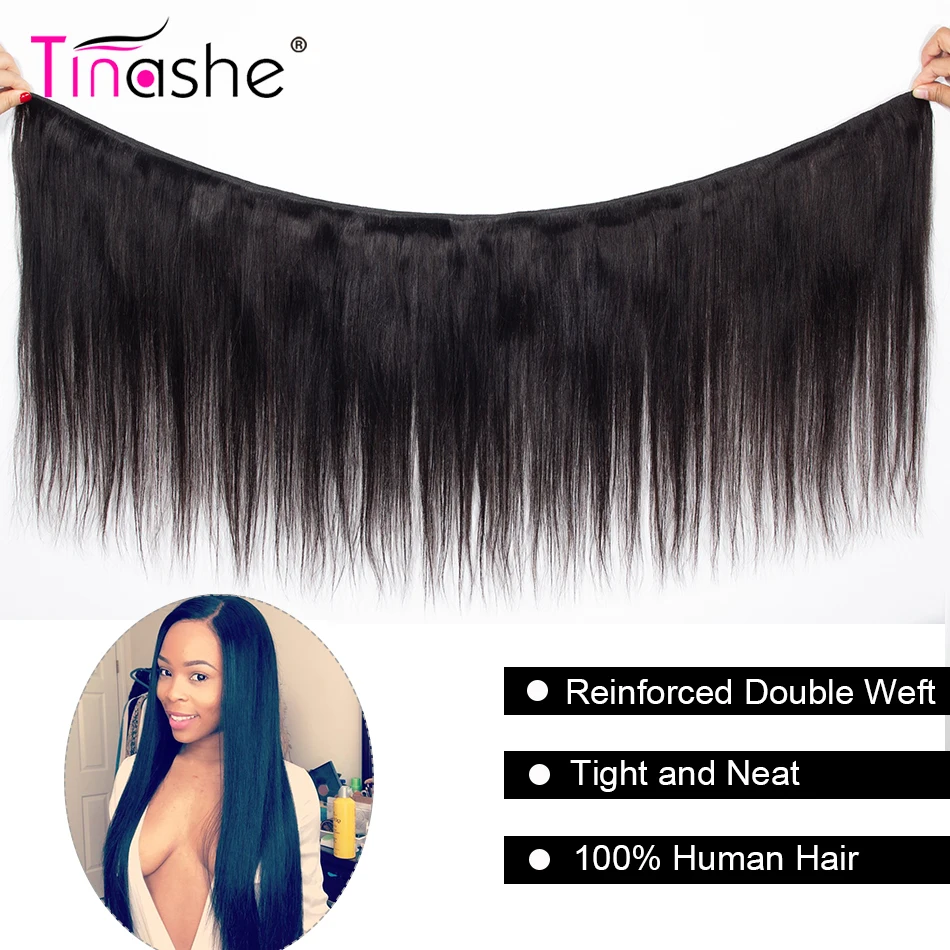 Tinashe Hair Brazilian Straight Hair Bundles 100% Human Hair Weave Bundles Can Buy 1/3/4 Bundles 8-30 inch Remy Hair Extensions