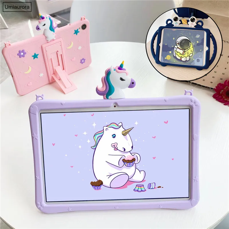 Silikonowe etui na tablet Huawei MediaPad T5 10 T5 8.0 M5 Lite 10 M6 8.4 10.1 10.8 Unicorn Kids dla Huawei Matepad 10.4