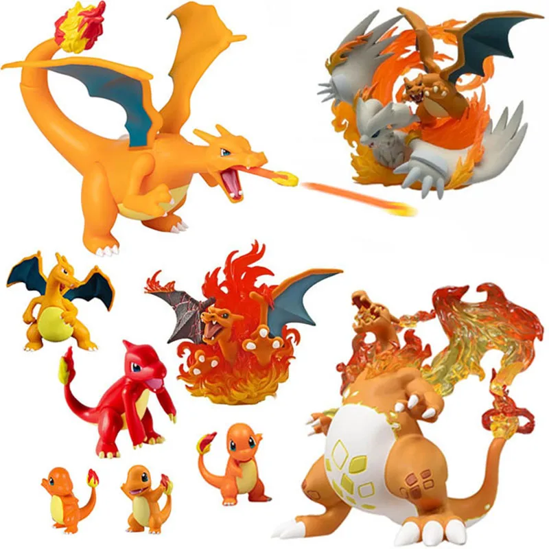 Figuras de acción de Pokémon para niños, juguetes de dibujos animados, Charmeleon, Charizard, regalos de cumpleaños