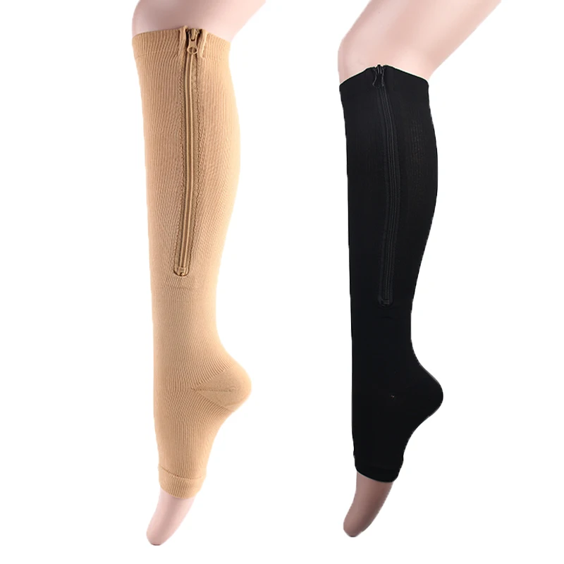 2021 New Compression Stockings For Men and Women Nylon Solid Color Socks Patchwork Simple Nursing Speed Up Blood Circulation