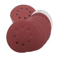 50 PCS 5 Inch 125MM 8-Hole Aluminum Oxide Hook and Loop Red Sandpaper Sanding Discs 60 to 2000 Grits for Grinding Wood  Metal