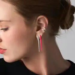 2020 summer new colorful neon enamel Long spike Huggie hoop earring mini hoops elegance women jewelry