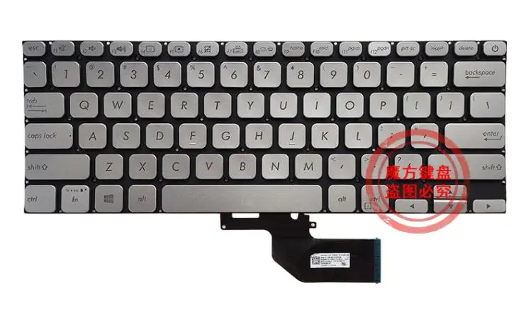 New US Keyboard with Backlit for ASUS Adol13 Adol13u Adol13f X330UA S13 S330 Laptop Silver Keyboard