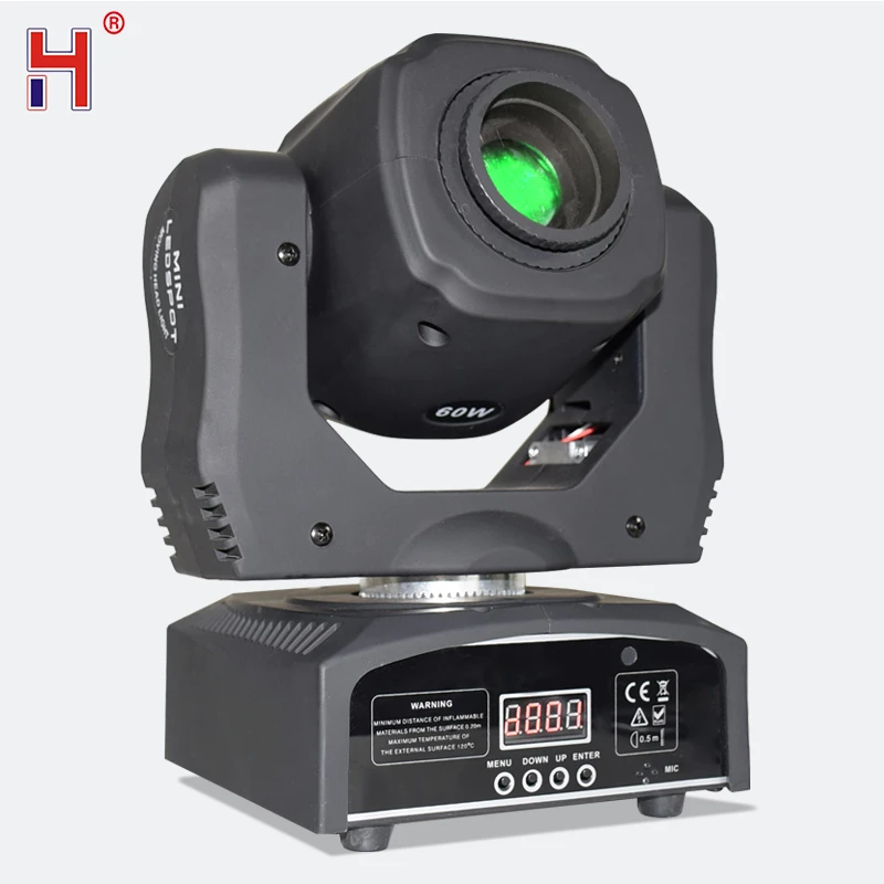 HongYi Mini LED Moving Head 60W Powerful Lyre DJ Spot Pro Inno Pocket Stage Lighting For Disco KTV Party Dance Nightclub