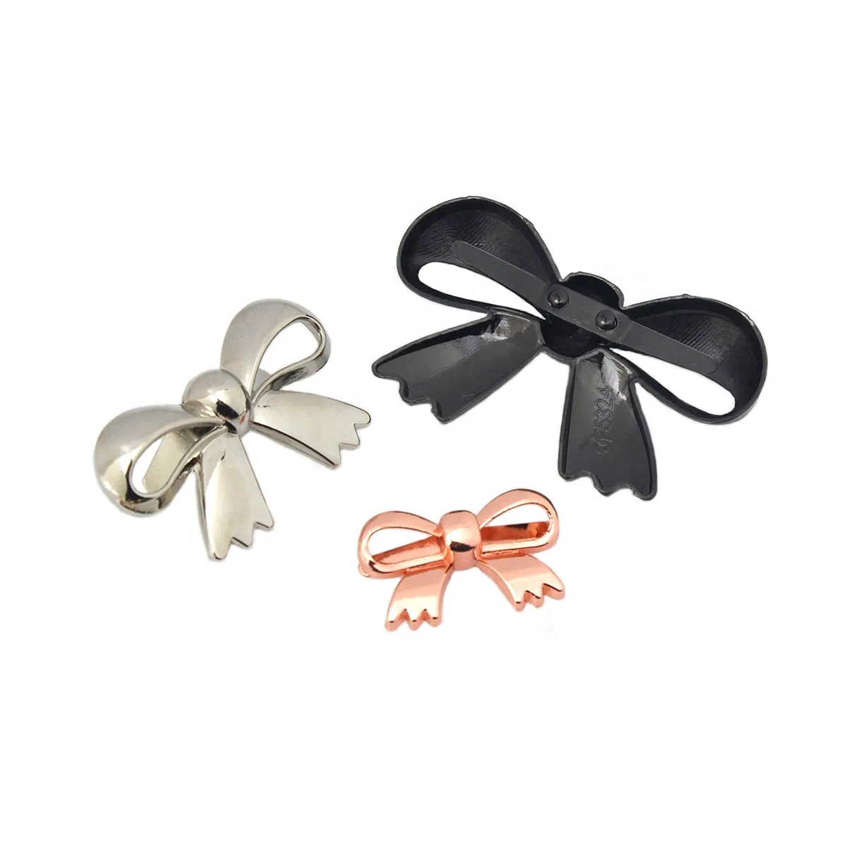 2pcs Metal Bowknot Buckle New Style Fashion Shoes Clip Clasp for DIY Handbag Bag Garments Hardware Closure Bag Parts Accessories