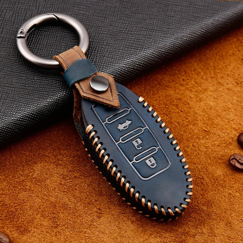 Genuine Leather Car Key Shell Cover Holder Protection Key Covers For Infiniti QX50 M25 FX35 QX60 QX70 G25 Q50 Car Accessories