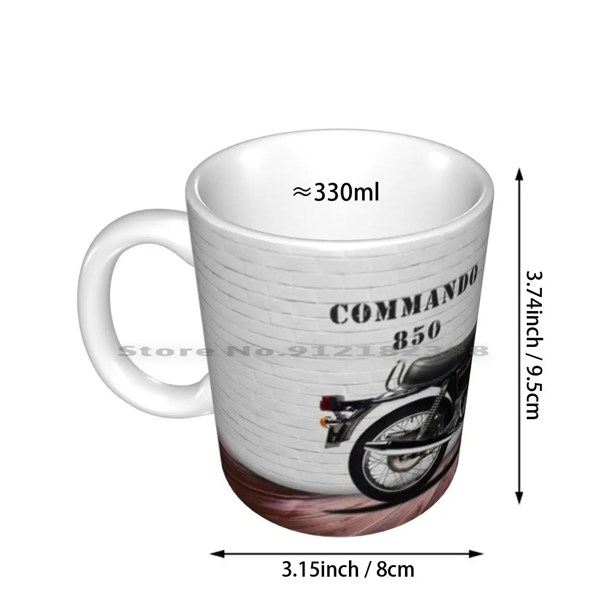 Classic Commando 850 Motorcycle Ceramic Mugs Coffee Cups Milk Tea Mug Commando 850 Norton Commando Vintage Norton Vintage