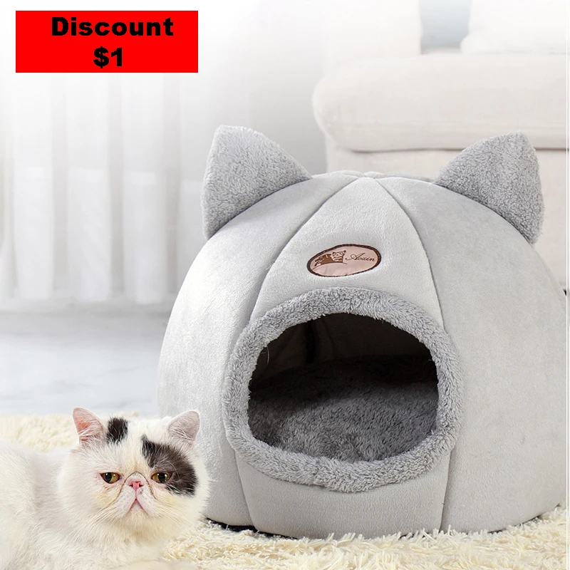 Winter Cat Bed Cozy Cave