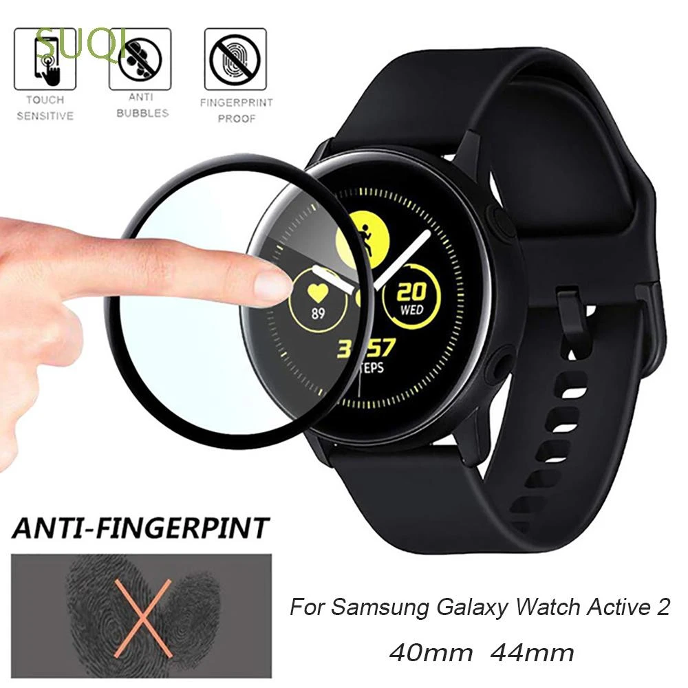 watch case for Samsung Galaxy Watch Active 2 40mm 44mm 3D Curved PET Film Screen Protector Anti-Scratch Full Coverage Film