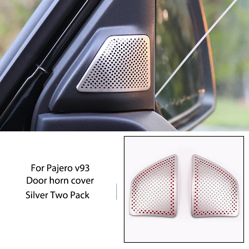 For Mitsubishi Pajero Horn Cover V97 V93 V87 Speaker Cover Stainless Steel Sound Horn Frame Door Horn Decorative Frame Refit