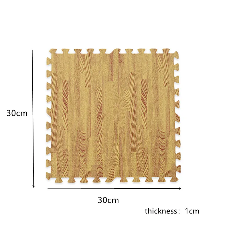 9PCS 30x1cm Baby Floor Mat Kids Play Carpet Wood grain Foam Mattress Splicing Creeping Pad for Home Bedroom Accessories