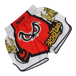 Pantaloni Boxer da uomo e da donna pantaloncini MMA stampati pantaloncini da combattimento Taekwondo pantaloncini Muay Thai abbigliamento lotta gratuita Sanda economici