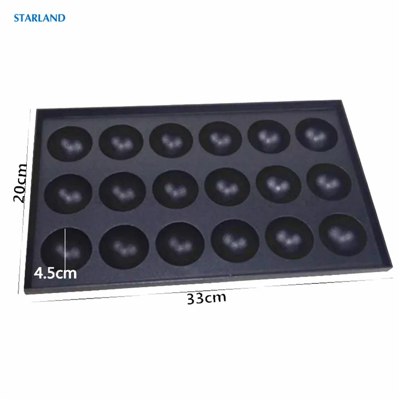 Non-Stick Octopus-Ball จานทำอาหารเบเกอรี่อะไหล่เส้นผ่านศูนย์กลางรู45มม.18แม่พิมพ์ one ถาด