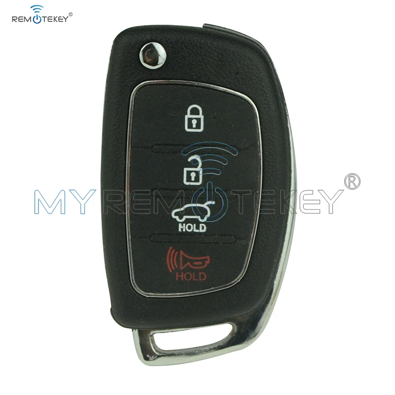 

REMTEKEY Keyless Entry Flip Car Key Shell Case 2 Button with Panic for Hyundai