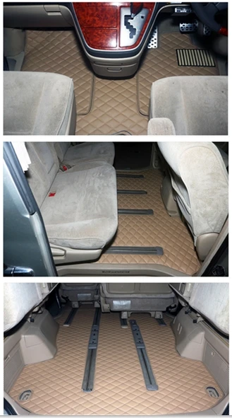 Good quality! Custom full set car floor mats Right hand drive Toyota Vellfire 2008-2002 7 8 seats non-slip waterproof carpets