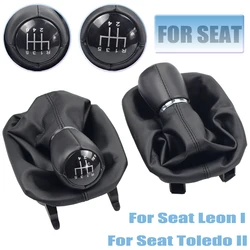 Car Gear Shift Knob Head 5/6 Speed gear shift lever stick with Gaitor Boot Cover for SEAT LEON MK1 for TOLEDO MK2 1998-2005