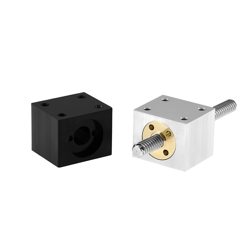 T8 Schraube Mutter Umwandlung Sitz 3D Drucker Teile T8 Trapezmuttern Blei Schraube Gehäuse Montage Halterung Aluminium Block – Detail 1