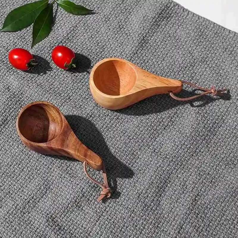 1Pc Small Acacia Wooden Spoon Scoop Tea Honey Coffee Condiment Salt Sugar Spoon Cooking Tools Kitchen Gadgets