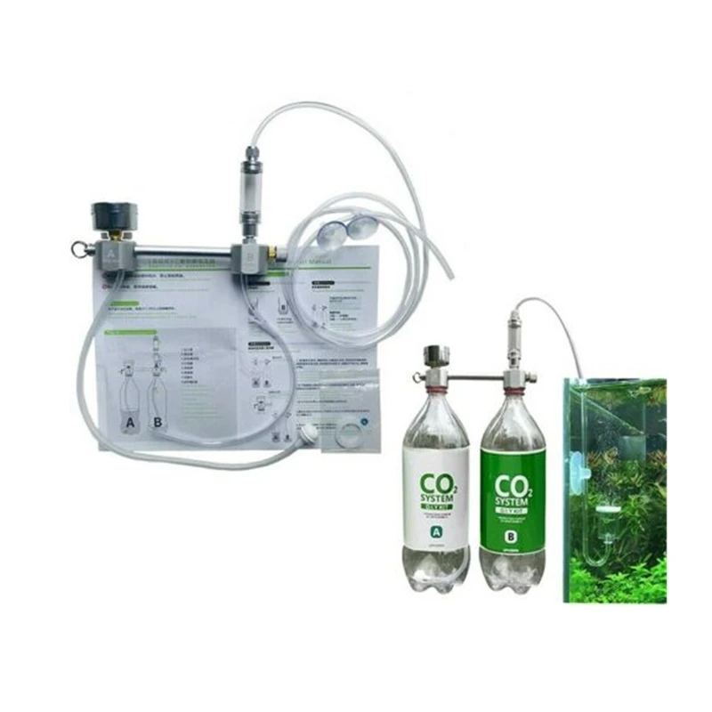 Aquarium CO2 Regulator System Kit Generator W/ Solenoid Bubble Counter Check DIY Fish Planted Tank Co2 Reactor Diffuser