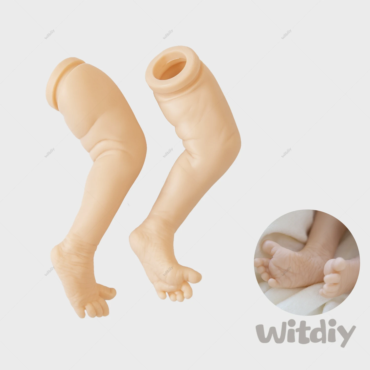 Witdiy  45 cm/17.72 inch new vinyl blank reborn doll baby unpainted kit/Give 2 gifts