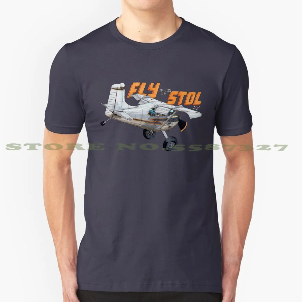 Straight Tail Stol Summer Funny T Shirt For Men Women Cessna Airplane Aviation Avgeek Stol Cartoon Airplane Flight Flying Pilot