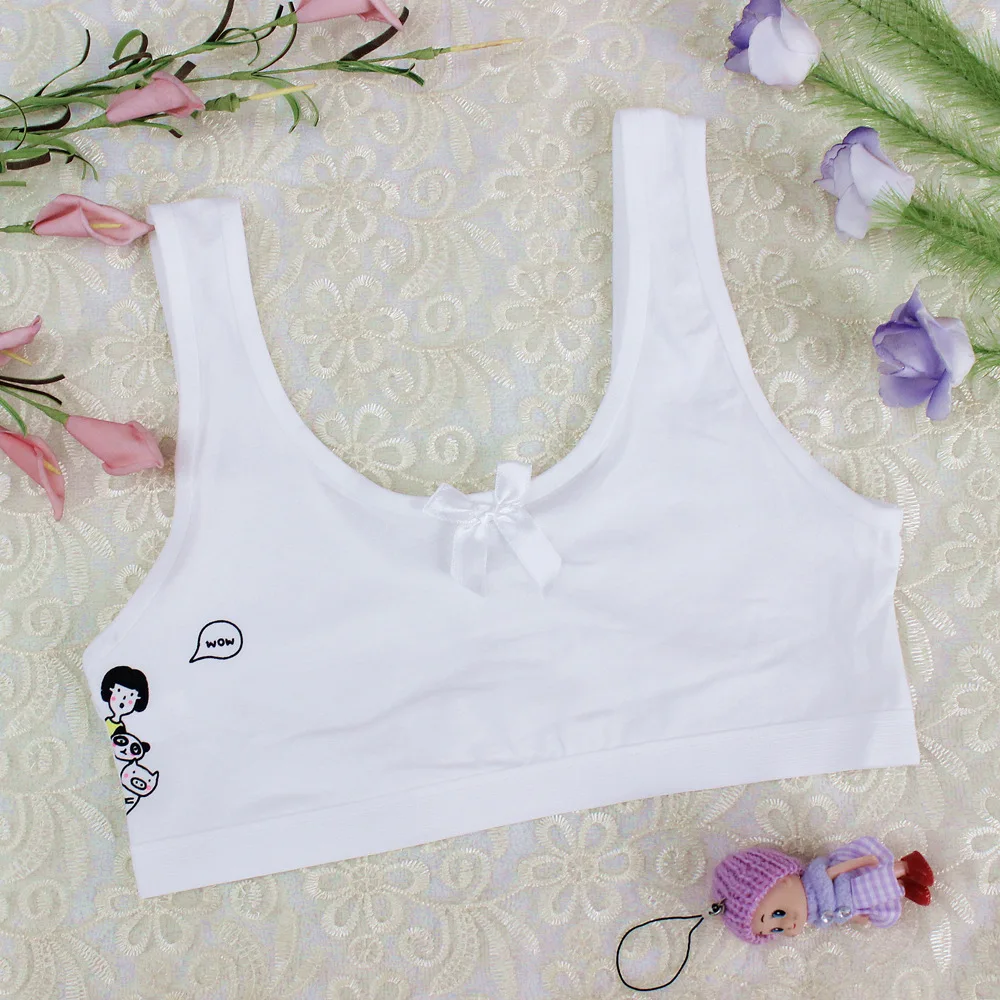 3pcs New summer girls development period cotton vest girls underwear bra girls underwear