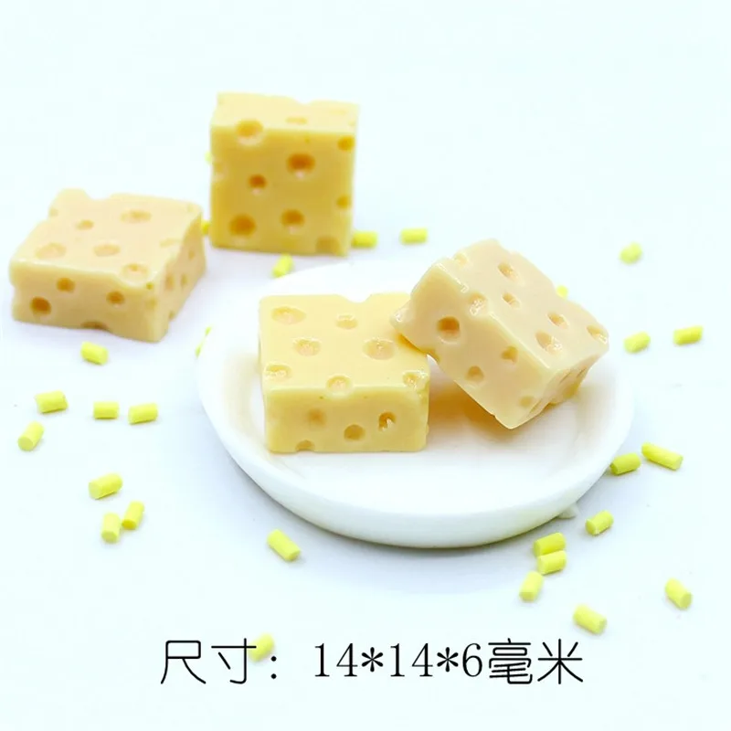 20 Pcs Mini Cheese Miniature Dollhouse Breakfast Pretend Play Kitchen Small Doll Food Toy Accessories