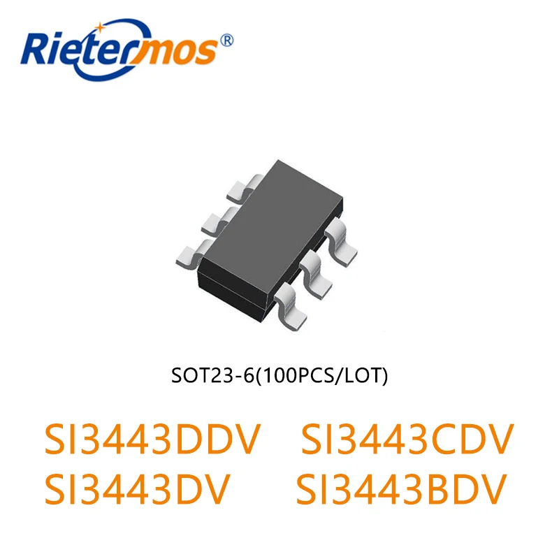 

100 шт SI3443DDV SI3443CDV SI3443DV SI3443BDV SOT23-6 TSOP-6 PMOS -20 в