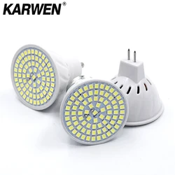 KARWEN Lampada lampa LED GU10 MR16 E27 E14 Bombillas żarówka LED 220V 240V reflektor 48 60 80 LED 2835 SMD Lampara światło