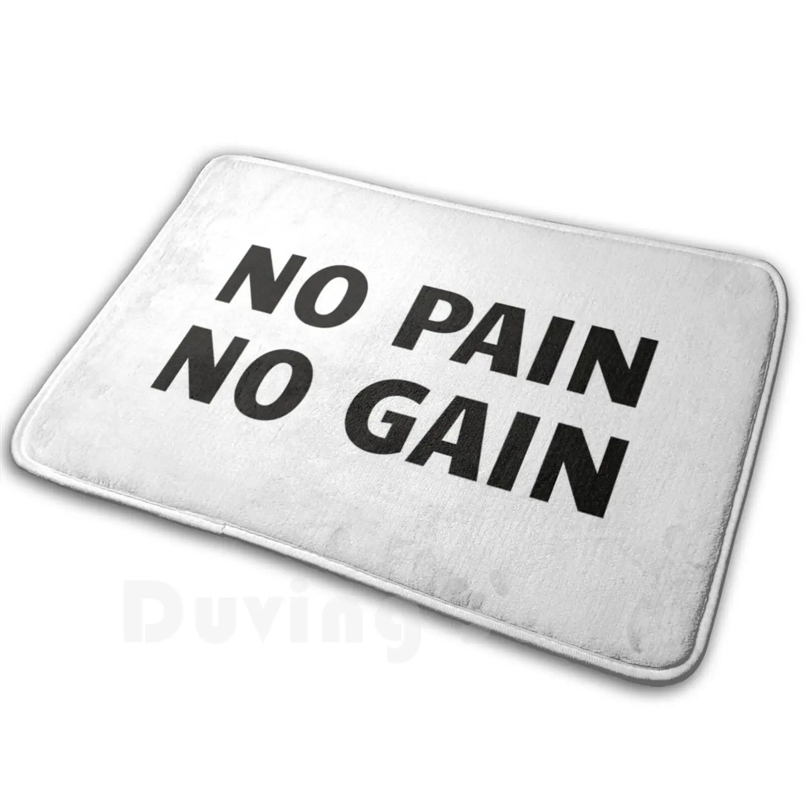 Powerlifting : No Pain , No Gain! Mat Rug Carpet Anti-Slip Floor Mats Bedroom Powerlifting Powerlifting Because Funny Saying