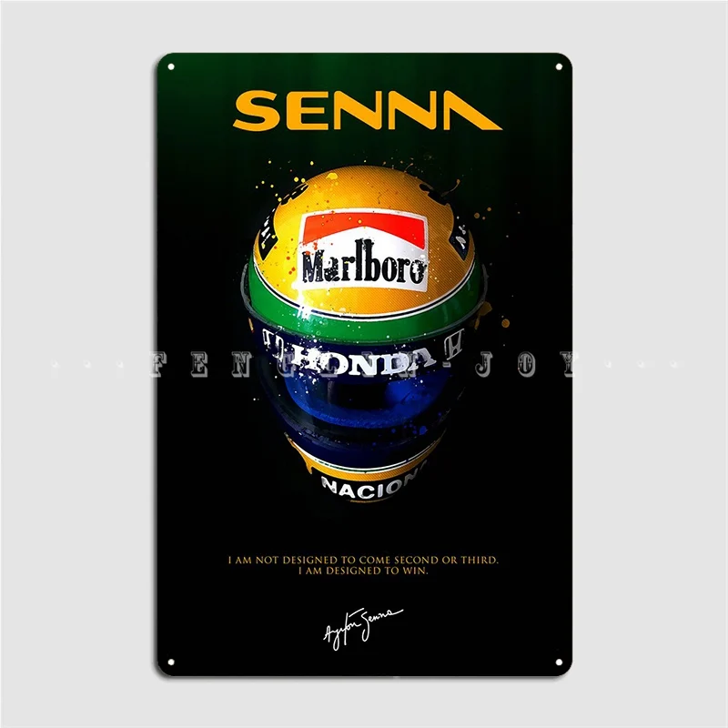 Senna Quote Minimalist Metal Plaque Poster Cinema Kitchen Home Design Mural Painting Tin Sign Posters