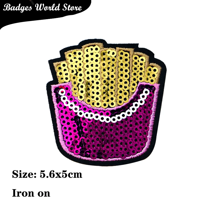 Cartoon Decorative Patch Lollipop Drink Food icon Embroidered Applique Patches For DIY Iron on Badges Stickers on the clothes