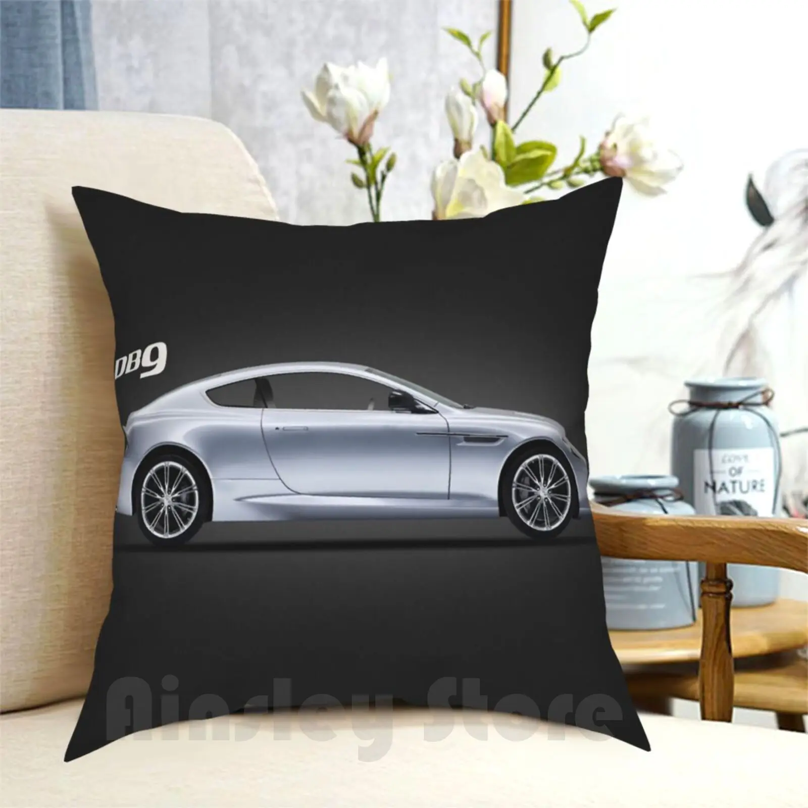 The Db9 Pillow Case Printed Home Soft DIY Pillow cover Aston Classic Car Vintage Car Car Cars Sports Car British Transport