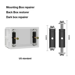 Przełącznik do montażu ściennego śruba Wepair Box kaseta z gniazdem regulowana skrzynka montażowa Restorer wewnętrzna kaseta Repairer do przełącznika typu 86/118