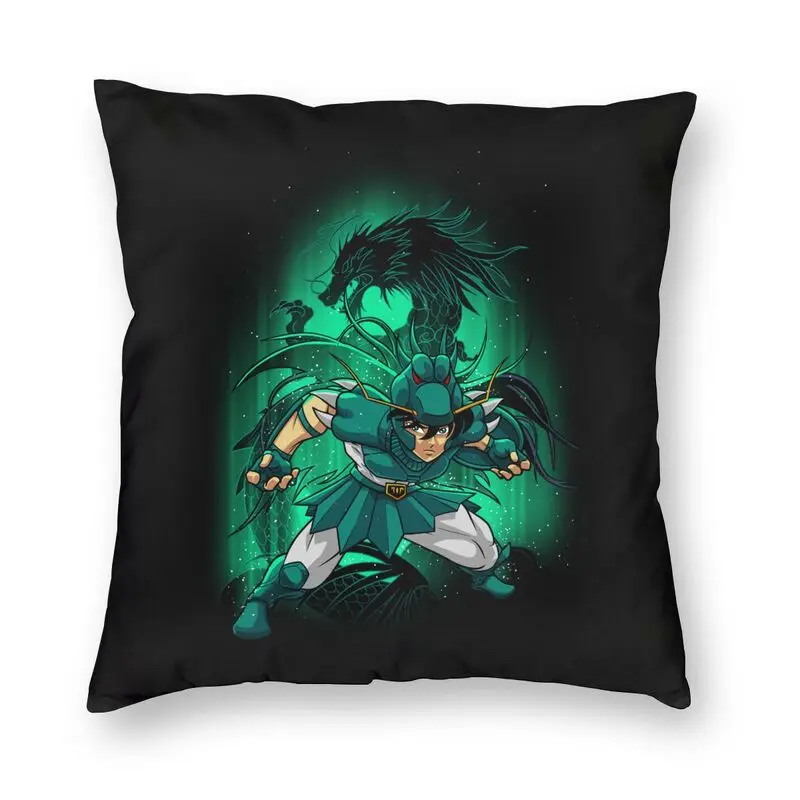 Shiryu Dragon Throw Pillow Case Home Decor Saint Seiya Knights Of The Zodiac Cushion Cover 45x45cm Pillowcover for Living Room