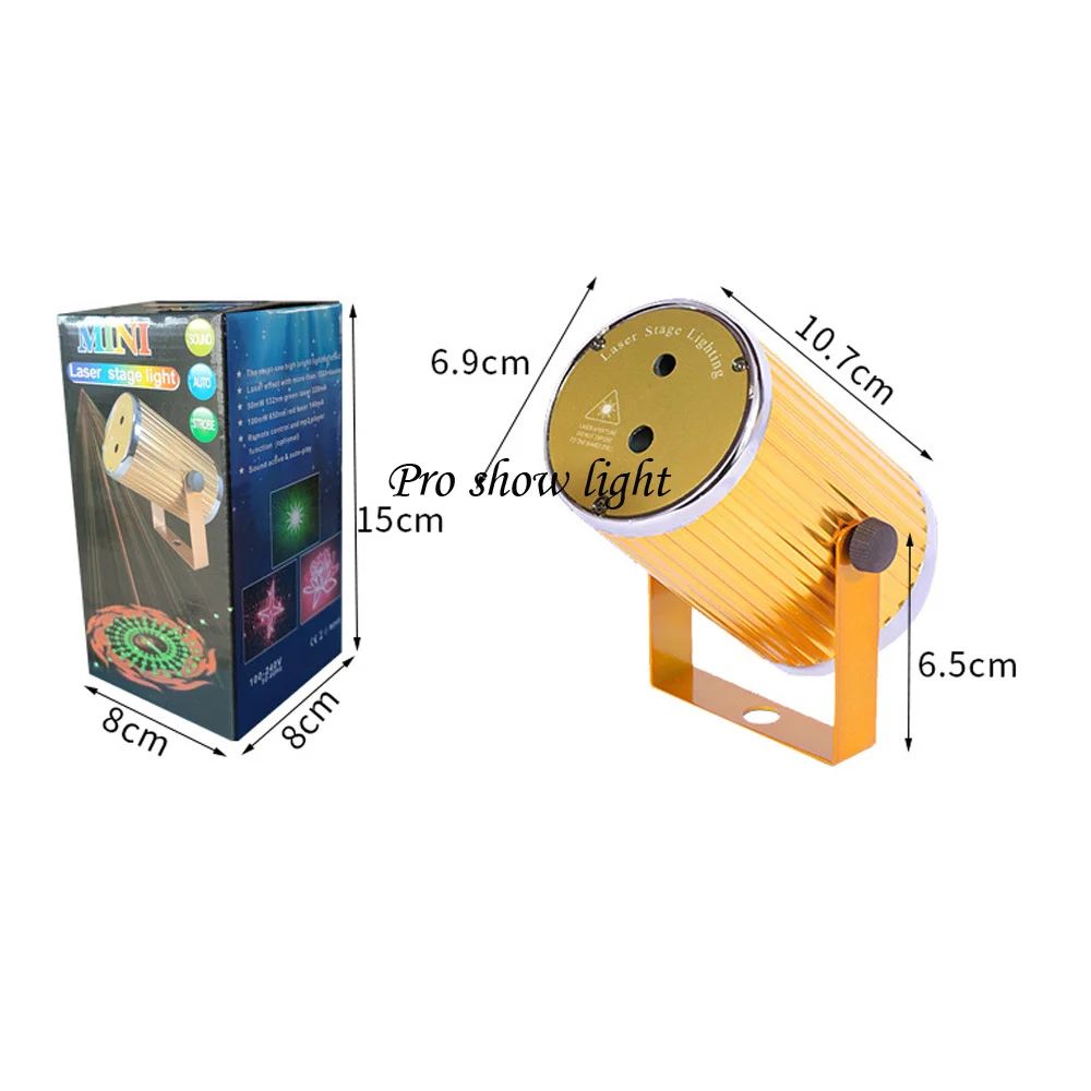 Kerst Laser Projector 3W Rg Gypsophila Patroon Laserlicht Mini Podium Licht Apparatuur Dj Disco Licht Voor Party Club decor