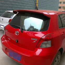 For Toyota Yaris Spoiler High Quality ABS Material Car Rear Wing Primer Color Rear Spoiler for Toyota Yaris Spoiler 2008-2013