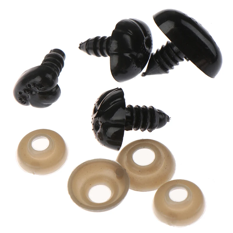 

10Pcs DIY Plastic Black Noses For Bear Soft Stuffed Toys Animal Doll Toys