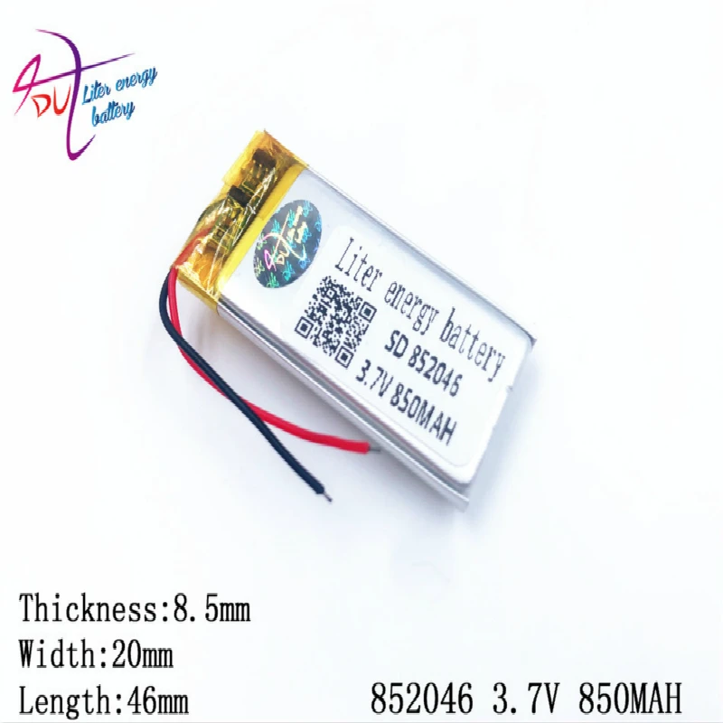3,7V 1800mAh 853060   Bateria de íon de lítio/li-ion de polímero para tablet pc, power bank, pipo, cubo, telefone celular