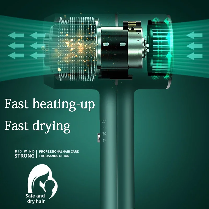 MIni secador de pelo portátil para el hogar, secador de pelo eléctrico de secado rápido, con calefacción y refrigeración, volumen ligero