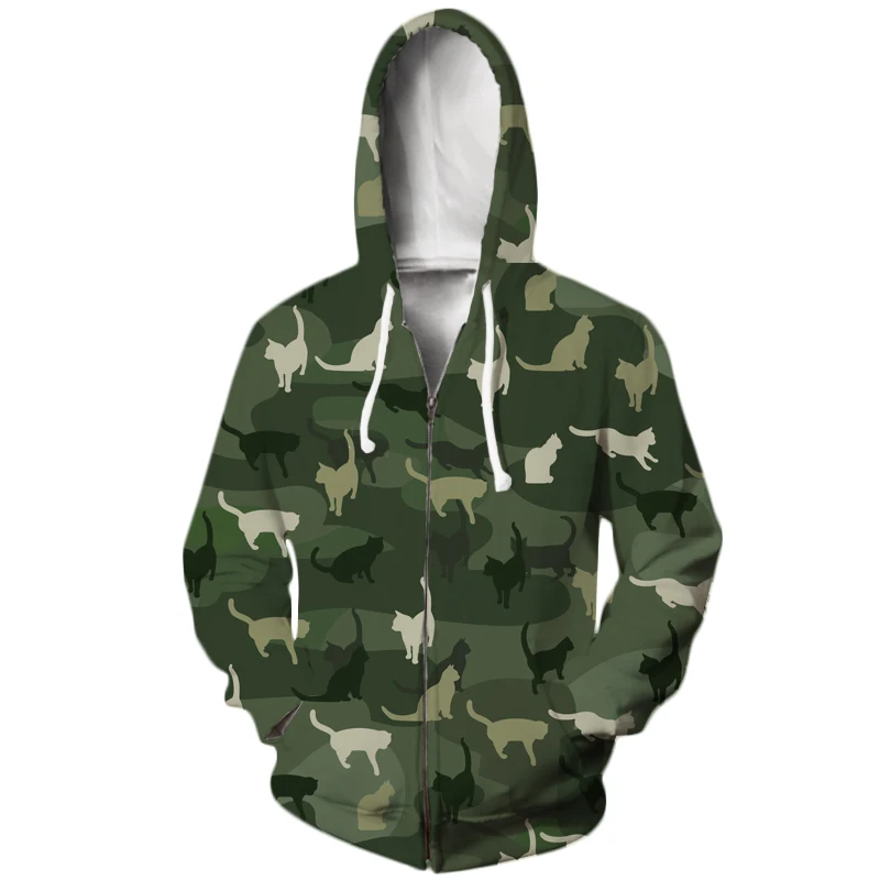 PLstar Cosmos Drop shipping 2019 Fashion Men Hoodies Cats Camouflage animal Funny 3d Print Unisex t shirt/Sweatshirt/Hoodie