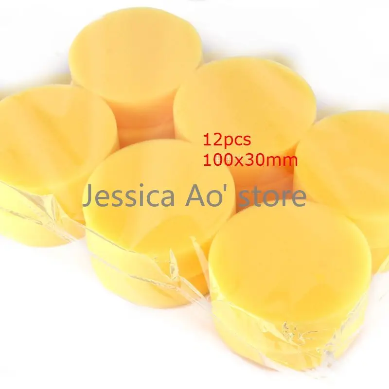 

12pcs 100x30mm Wax Applicator Car Beauty Waxing Sponge for Car Washing Vehicle Polishing Tools Mirror Polish