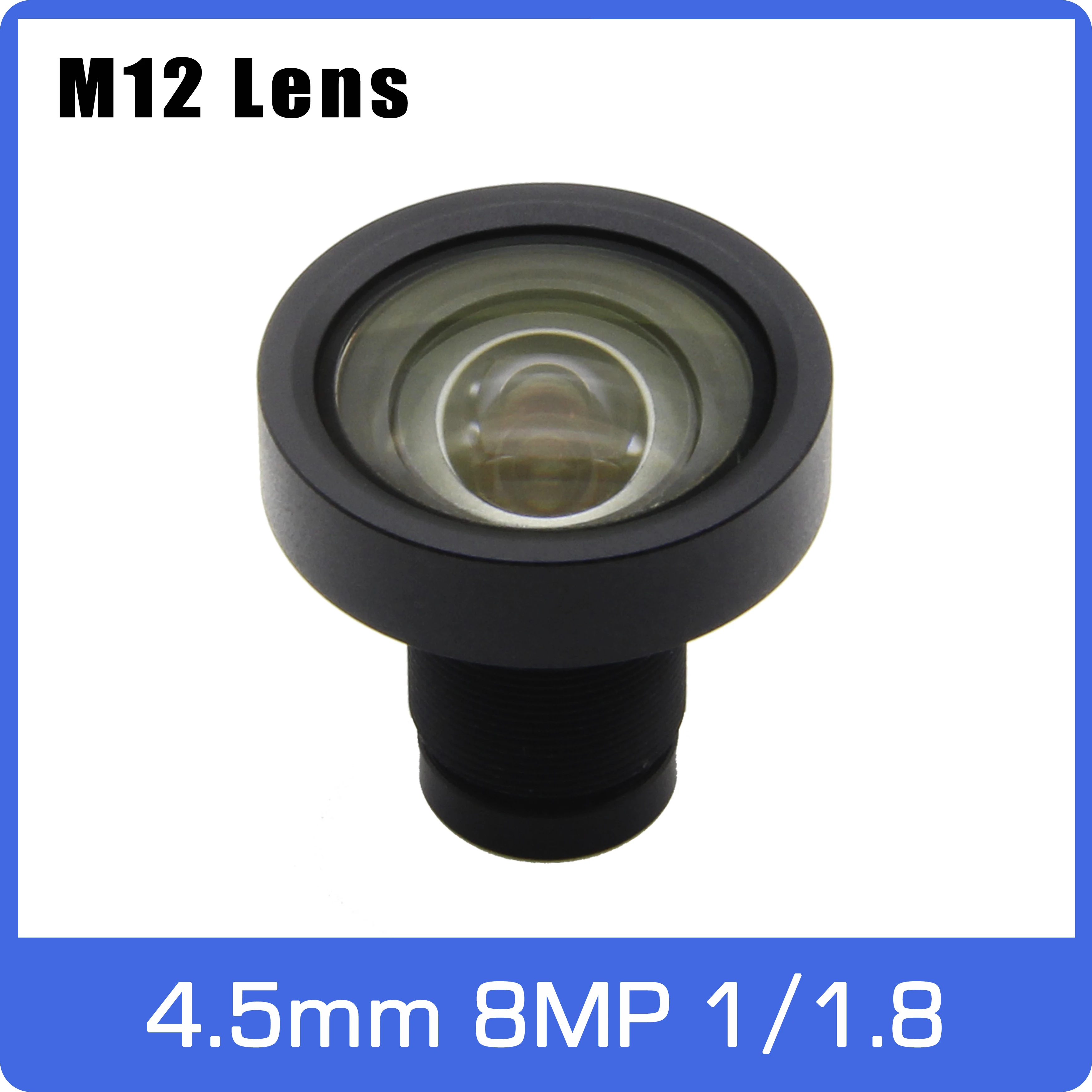 8Megapixel Fixed 1/1.8 inch 4.5mm Low Distortion F2.0 Lens For SONY IMX178/226/334 OV OS08A10 8MP IP CCTV Camera Free Shipping