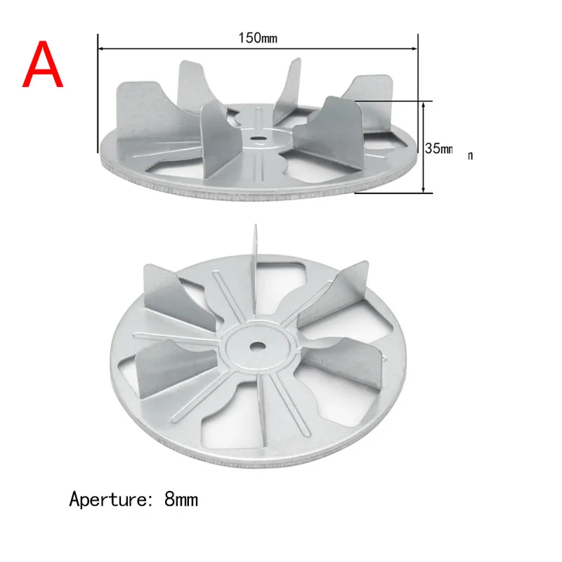 Aluminum Alloy Motor Fan Blades Fan Paddle Blades for Oven Pellet Stove Exhaust Blower Motor Exhaust Combustion Fan