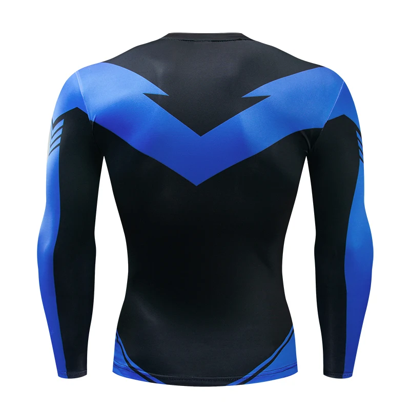 High-quality 3D Printed T shirts Men Compression Shirt Comic Cosplay Costume Halloween Clothing Long Sleeve Tops For Male