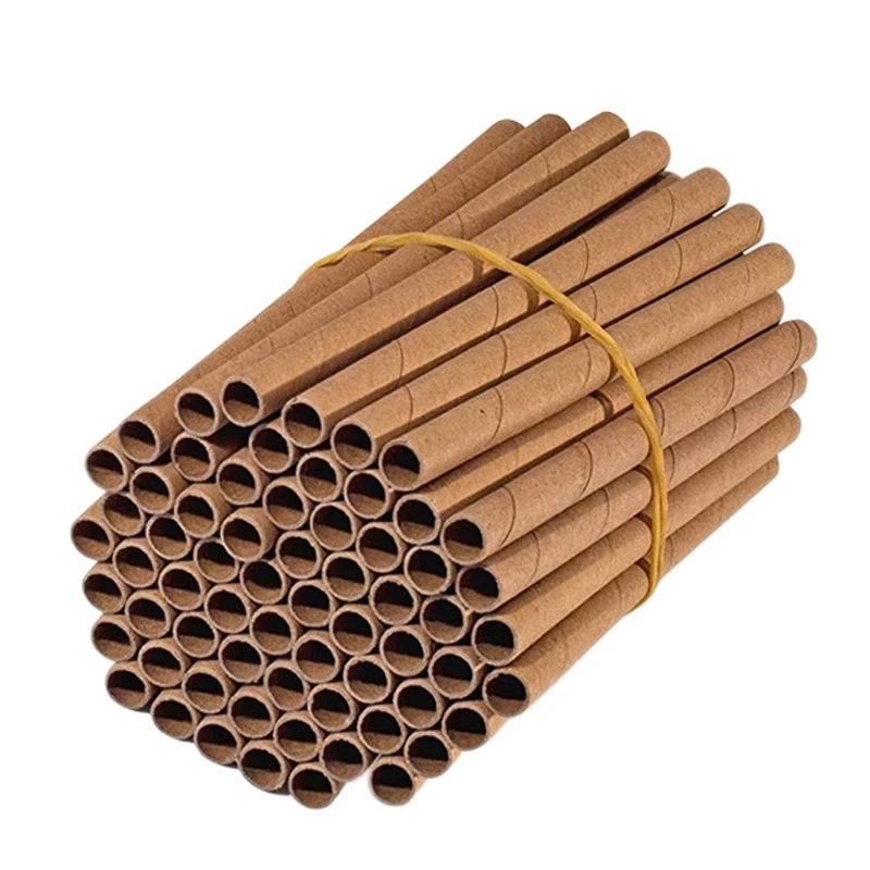 50Pcs Bee House Tubes Refill Bee Paper Tube Liners for Insect Nest Beehive House Garden Pollinator Bee House Nest Tubes