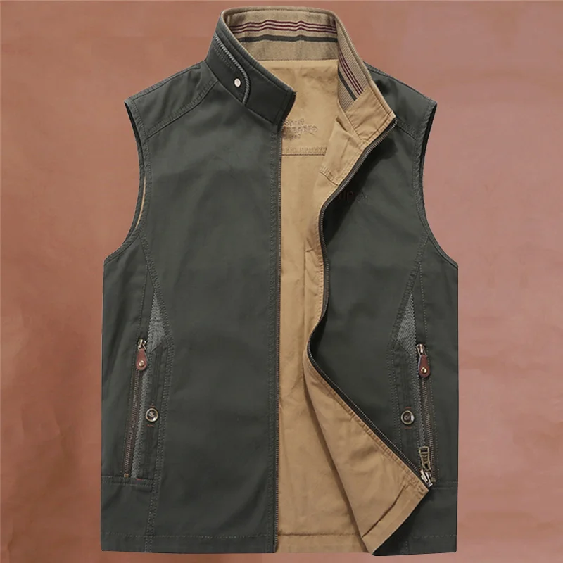 Lente Nieuwe Outdoor Heren Vest Casual Kleding Mode Thermische Business Jassen Man Herfst Mouwloze Jas Tactische Werkvesten